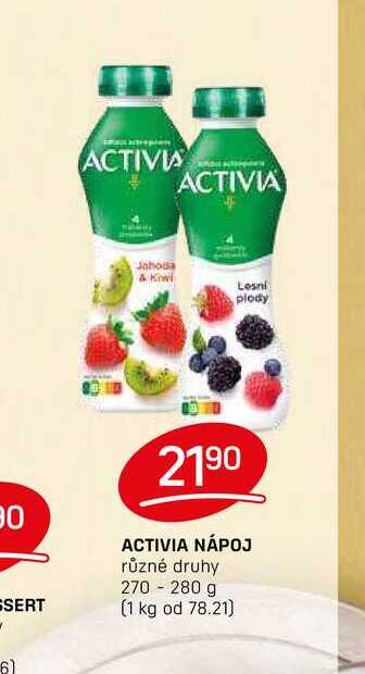 ACTIVIA NÁPOJ různé druhy 270 - 280 g 