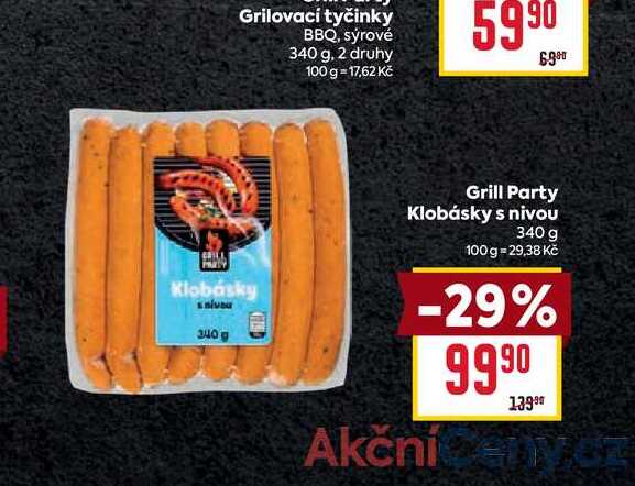 Grill Party Klobásky s nivou 340 g 