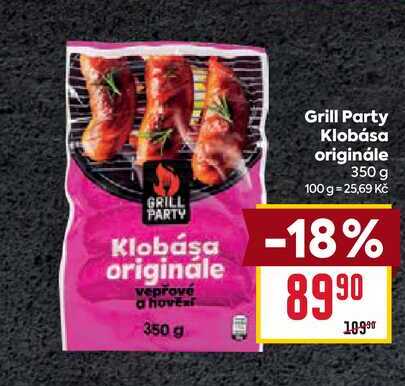 Grill Party Klobása originále 350 g 