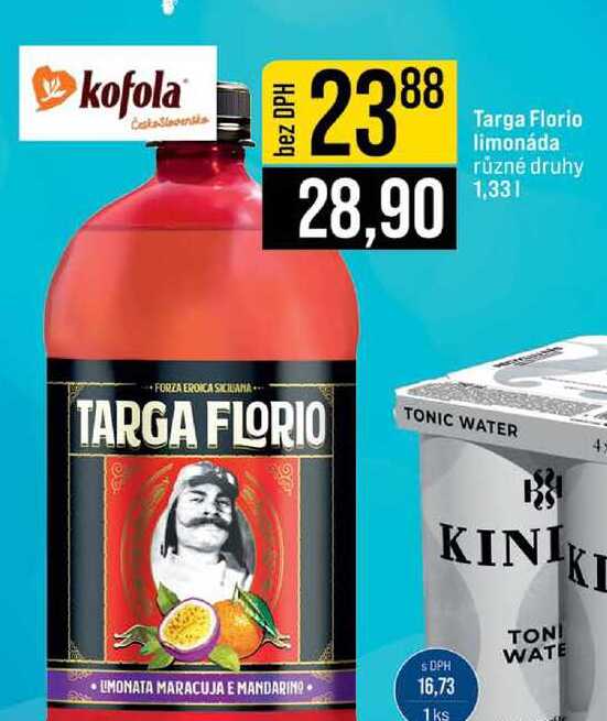 Targa Florio limonáda různé druhy 1,33l