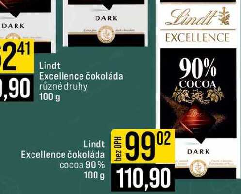 Lindt Excellence čokoláda cocoa 90% 100g