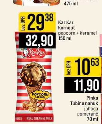 Kar Kar kornout popcorn + karamel 150 ml 