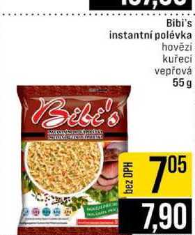 Bibi's instantní polévka hovězí kuřecí vepřová 55 g 