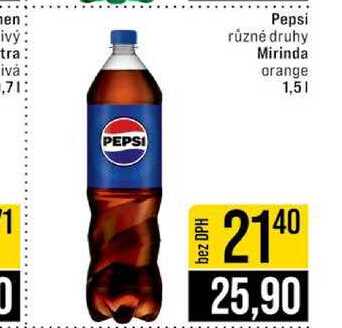 Pepsi různé druhy Mirinda orange 1,5l