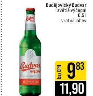 Budějovický Budvar světlé výčepní 0,5l