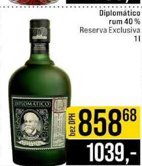 Diplomático rum 40% Reserva Exclusiva 1l