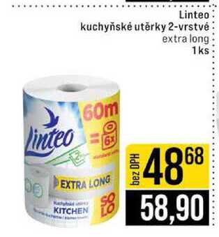 Linteo kuchyňské utěrky 2-vrstvé extra long 1ks
