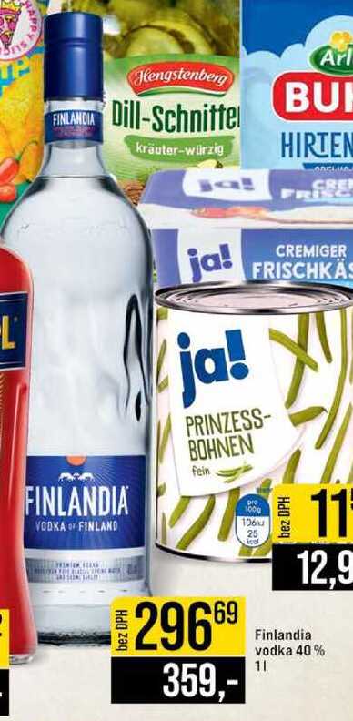 Finlandia vodka 40% 1l  v akci