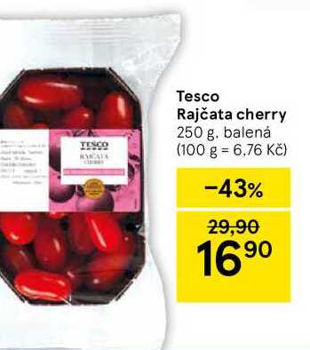 Tesco Rajčata cherry, 250 g. balená