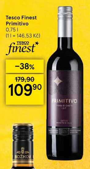 Tesco Finest Primitivo, 0,75 l