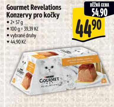 Gourmet Revelations Konzervy pro kočky, 2x 57 g
