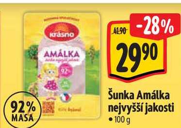 Šunka Amálka nejvyšší jakosti, 100 g 