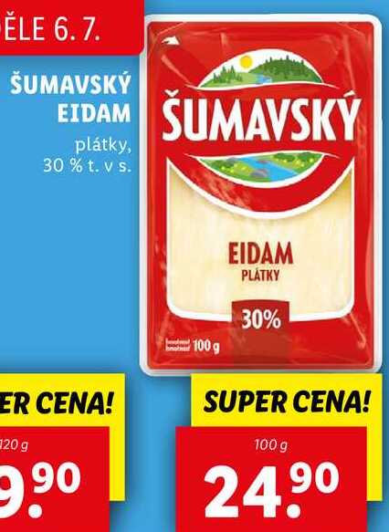ŠUMAVSKÝ EIDAM, 100 g