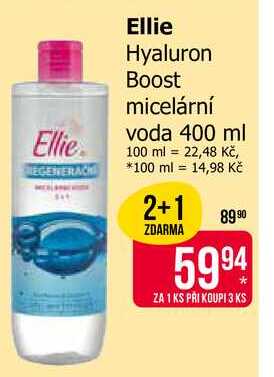 Ellie Hyaluron Boost micelární voda 400 ml