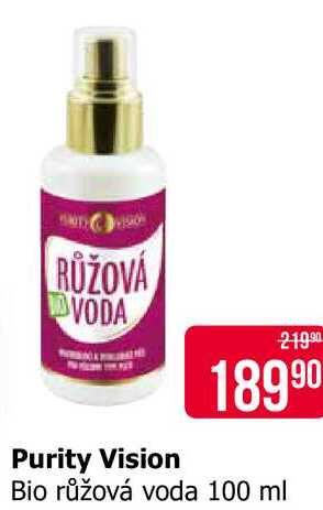 Purity Vision Bio růžová voda 100 ml 