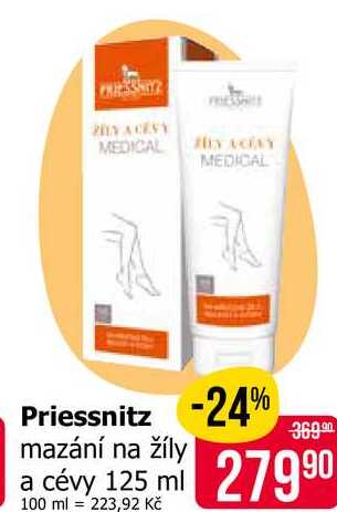 Priessnitz mazání na žíly a cévy 125 ml 