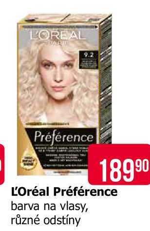 L'Oréal Préférence barva na vlasy, různé odstíny 