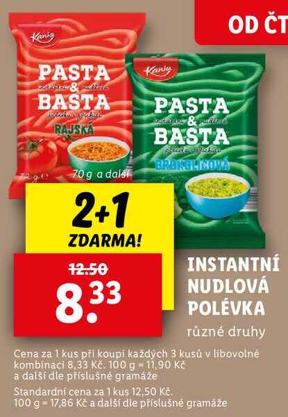 INSTANTNÍ NUDLOVÁ POLÉVKA, 70 g a další