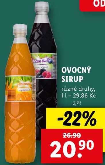 OVOCNÝ SIRUP, 0,7 l