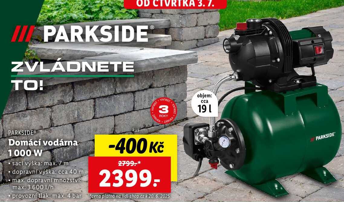 Domácí vodárna 1000 W 