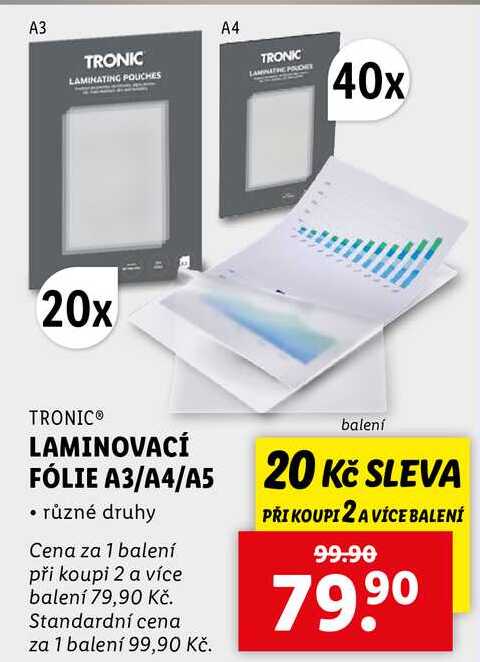 LAMINOVACÍ FÓLIE A3/A4/A5 