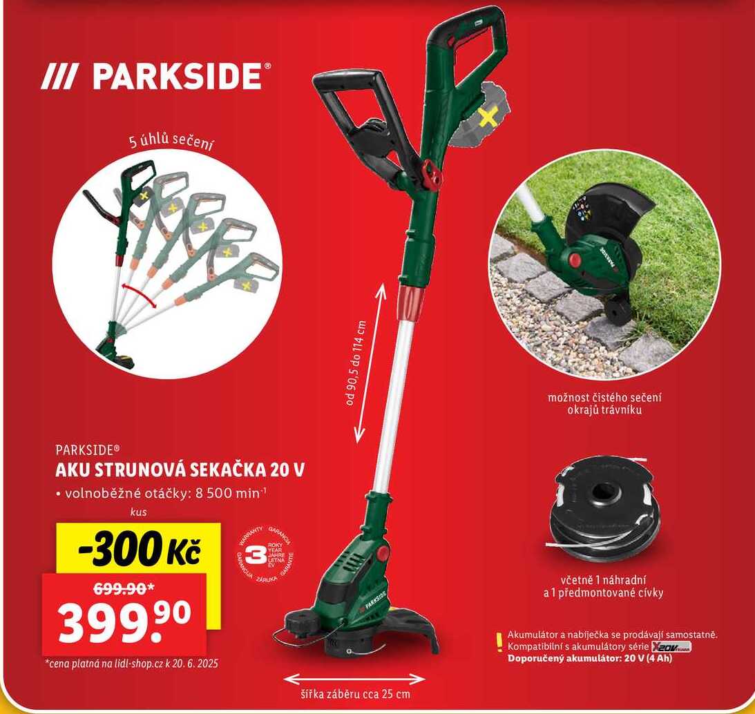 AKU STRUNOVÁ SEKAČKA 20 V