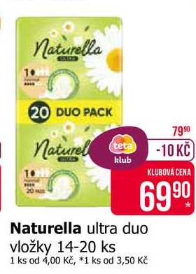 Naturella ultra duo vložky 14-20 ks 