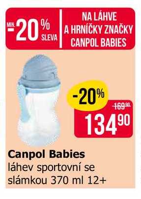 Canpol Babies láhev sportovní se slámkou 370 ml 12+ 
