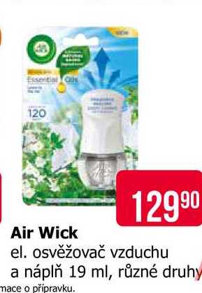 Air Wick el. osvěžovač vzduchu a náplň 19 ml, různé druhy 