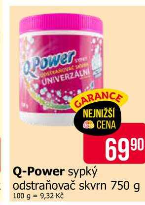 Q-Power sypký odstraňovač skvrn 750 g
