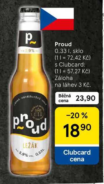 Proud, 0.33 I, sklo 