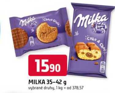 MILKA 35-42 g vybrané druhy