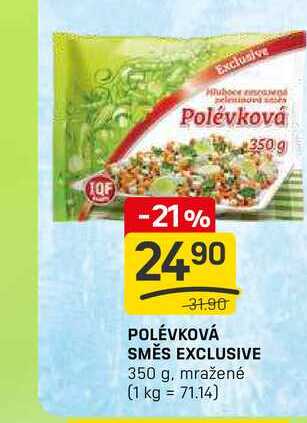 POLÉVKOVÁ SMĚS EXCLUSIVE 350 g, mražené 