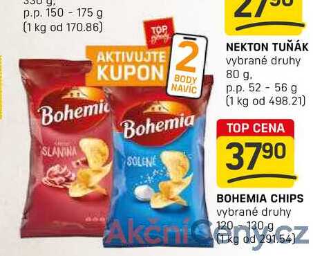 BOHEMIA CHIPS vybrané druhy 120 -130 g