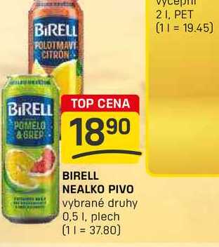 BIRELL NEALKO PIVO vybrané druhy 0,5 1, plech