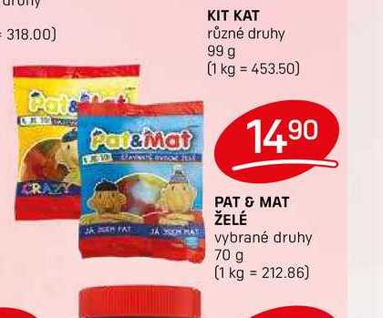 PAT & MAT ŽELÉ vybrané druhy 70 g