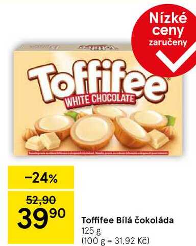 Toffifee Bílá čokoláda, 125 g  