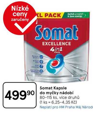 Somat Kapsle do myčky nádobí, 80-115 ks, více druhů 