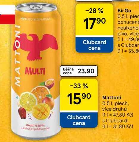 Mattoni, 0.5 l, plech 