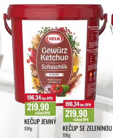 KEČUP JEMNÝ 10Kg/KEČUP SE ZELENINOU 10Kg 