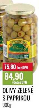 OLIVY ZELENÉ S PAPRIKOU 900g 