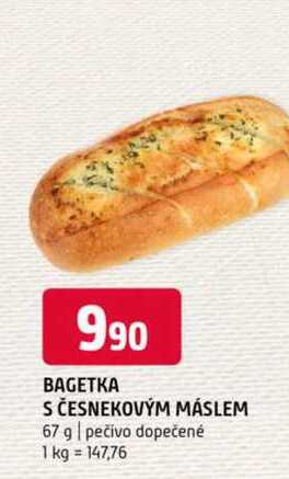 Bagetka s česnekovým máslem 67 g pečivo dopečené 