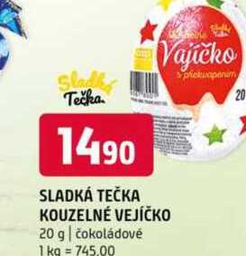 Sladká tečka kouzelné vejíčko 20 g čokoládové