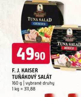 F. J. Kaiser tuńákový salát 160 g vybrané druhy 