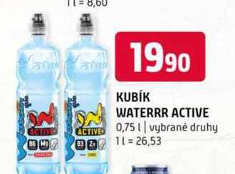 Kubík waterrr active 0,75l vybrané druhy 