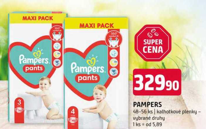 Pampers 48-56 ks kalhotkové plenky vybrané druhy