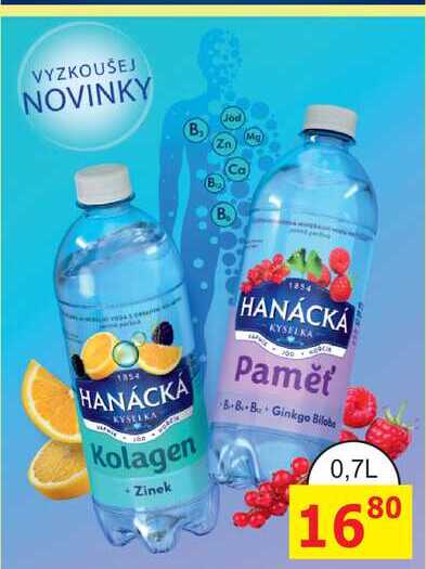 HANÁCKÁ KYSELKA Kolagen + Zinek 0,7l