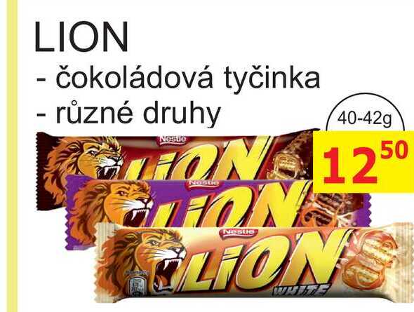 LION - čokoládová tyčinka 40-42g 