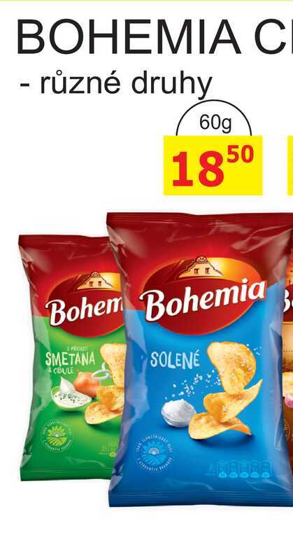Bohemia Chips 60g, různé druhy