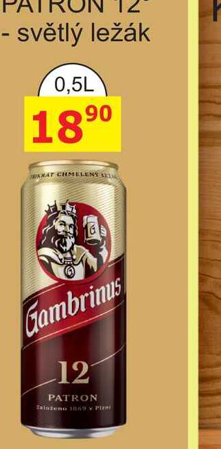 Gambrinus 12° PATRON 0,5l